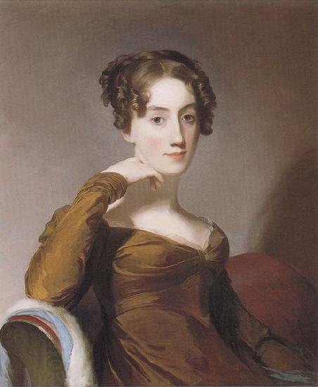 Thomas Sully Oil on canvas portrait of Elizabeth McEuen Smith by Thomas Sully